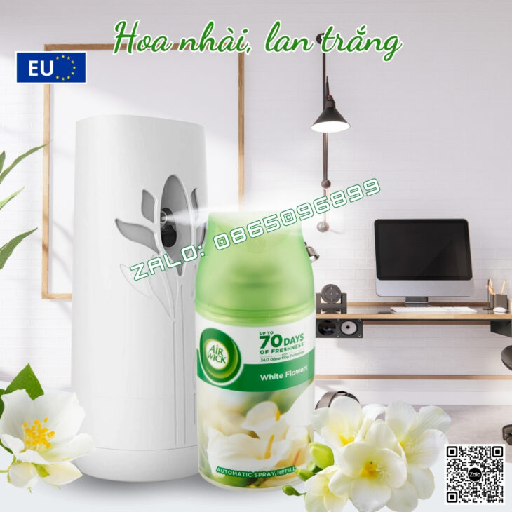 TINH DẦU XỊT TỰ ĐỘNG AIR WICK 250ml, BÍ QUYẾT NHÀ TẮM, TOILET LUÔN SẠCH THƠM NHƯ KHÁCH SẠN 5 SAO