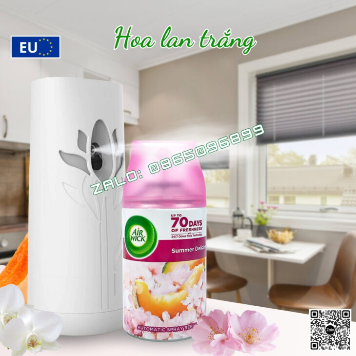 TINH DẦU XỊT TỰ ĐỘNG AIR WICK 250ml, BÍ QUYẾT NHÀ TẮM, TOILET LUÔN SẠCH THƠM NHƯ KHÁCH SẠN 5 SAO