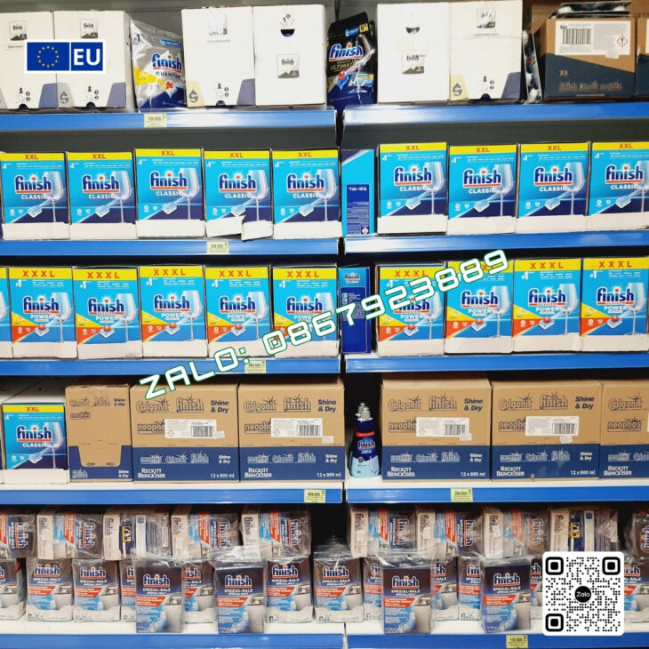 Viên rửa bát FINISH POWER ESSENTIAL (6 chức năng), hàng nhập khẩu chính hãng EU