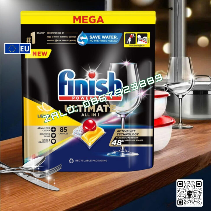 VIÊN RỬA BÁT FINISH ULTIMATE ALL IN 1 SỨC MẠNH 14X -PHIÊN BẢN CAO CẤP,HÀNG CHÍNH HÃNG CHÂU ÂU
