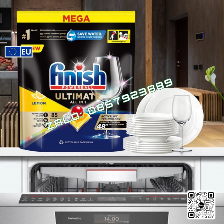 VIÊN RỬA BÁT FINISH ULTIMATE ALL IN 1 SỨC MẠNH 14X -PHIÊN BẢN CAO CẤP,HÀNG CHÍNH HÃNG CHÂU ÂU