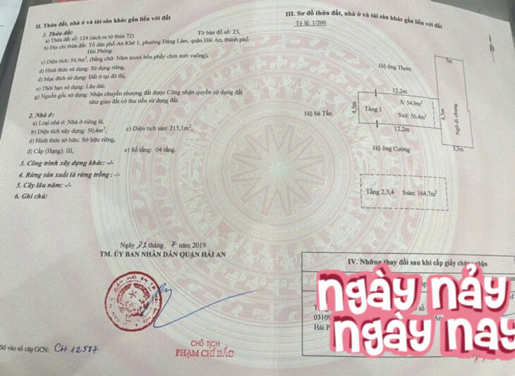 Nhà Văn Cao, 55m 4 tầng, đường ô.tô vị trí cực kỳ nông, Giá 5.7 tỉ full đồ