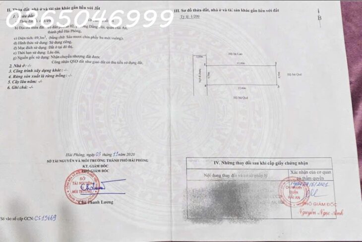 Bán đất 69,3m mặt ngõ ô tô đậu cửa 417 Đằng Hải- hải An.