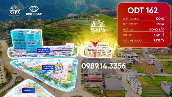 Băn căn Liền kề 4 tầng giáp 5 tòa chung cư Ngay trung tâm hành chính mới Sapa