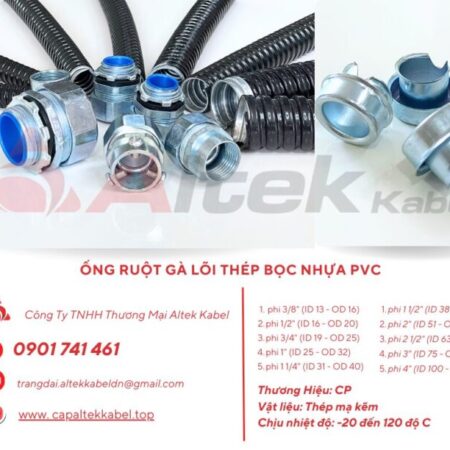 Bảng giá ống ruột gà lõi thép bọc nhựa, ống ruột gà kín nước