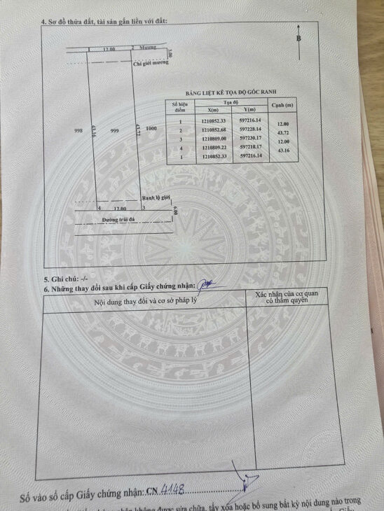 Đất 1/ Hà Duy Phiên – 520m2 – 12×43 – 453m2 thổ cư – xã Bình Mỹ – Củ Chi