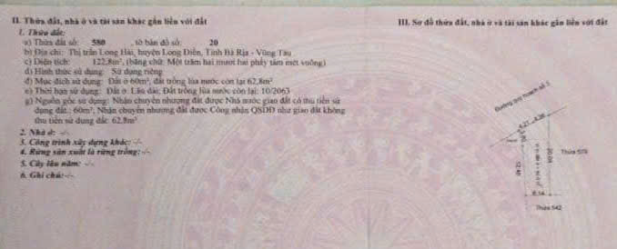 ĐẤT ĐẸP – ĐẦU TƯ SINH LỜI – Giá Yêu Thương : Thị Trấn Long Hải – Long Điền – Bà Rịa Vũng Tàu