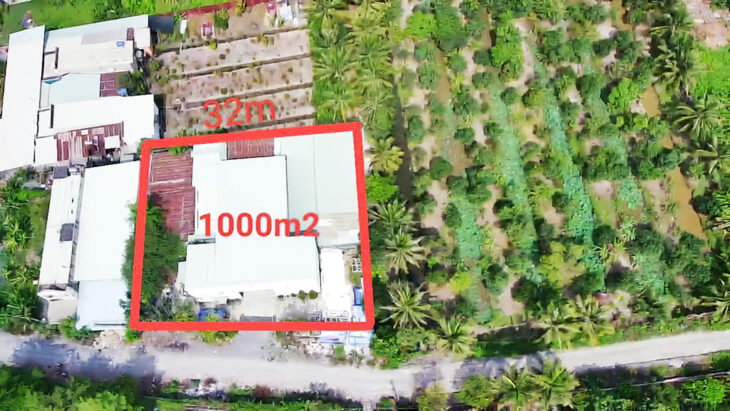 Nhà xưởng đường bờ bao sông Sài Gòn – 1000m2 – 34×32 – 500m2 thổ cư – xã Bình Mỹ – Củ Chi