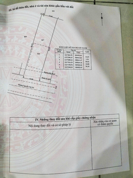 Bán đất đường Nguyễn Thị Nê – 790m2 – 14×56 – 264m2 thổ cư – xã Phú Hòa Đông – Củ Chi