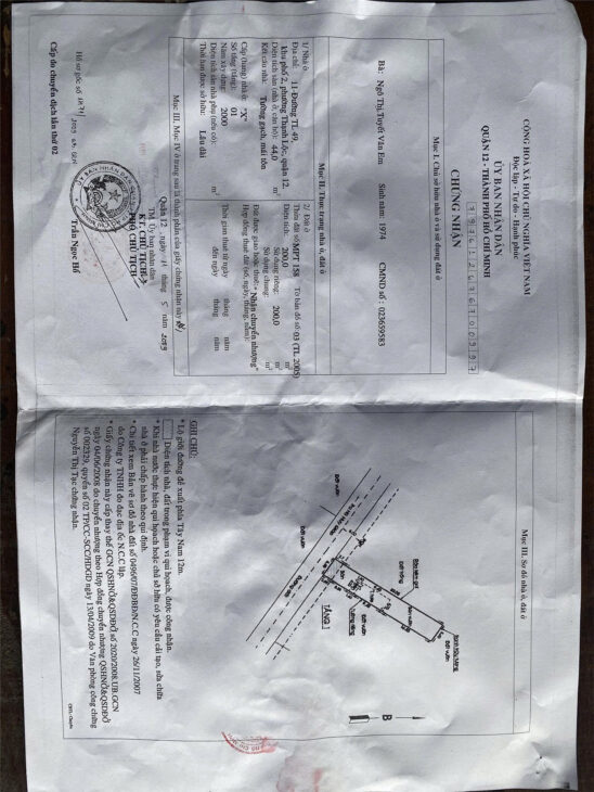 ???? ???? Mặt Tiền Thạnh Lộc 49 , CÁCH HÀ HUY GIÁP 150M THỔ CƯ- 9,9 TỶ