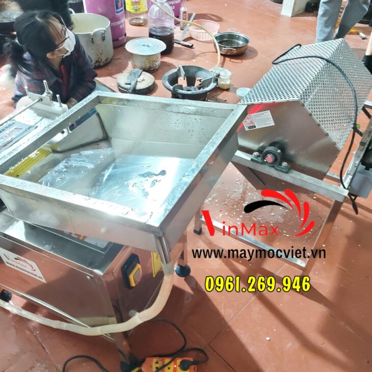 Máy bóc vỏ trứng chim cút 1 rãnh năng suất 50kg/h Vinmax TC-50