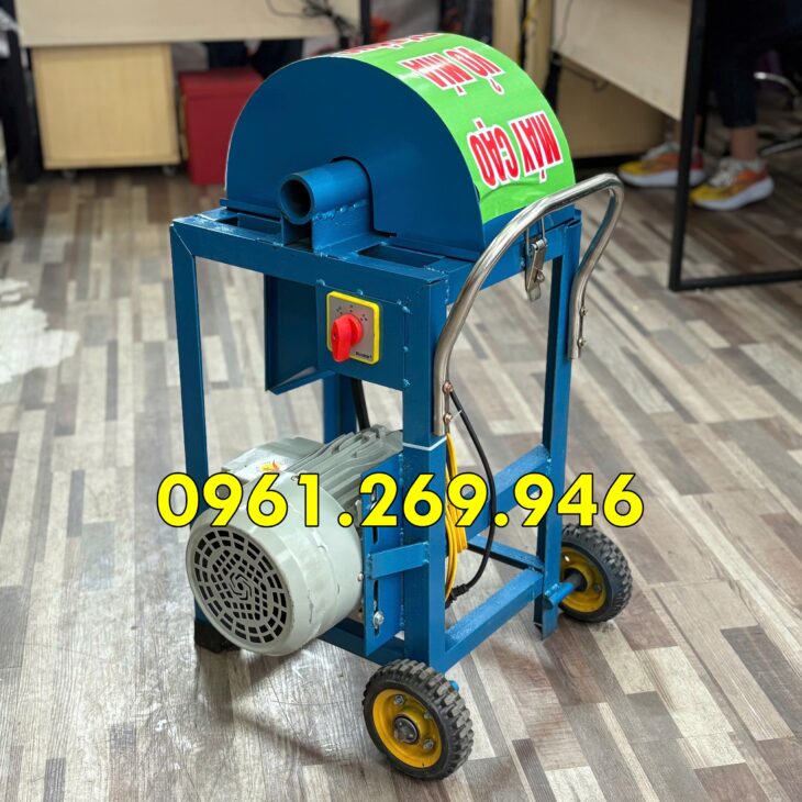 Máy cạo vỏ mía, máy làm sạch vỏ cây mía 9 chổi cạo motor 1500w