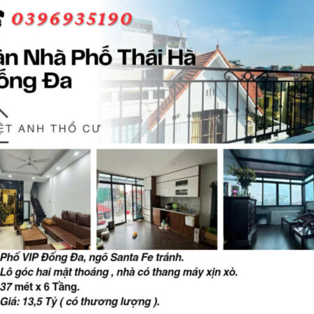 Bán nhà Phố Thái Hà_Nhà Full Nội Thất_Ngõ Huyndai Santa Fe Tránh_37mx6T_Giá: 13.5 Tỷ_Lh: 0396935190.