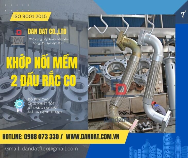 Khớp nối mềm nối bích, khớp nối mềm inox công nghiệp, khớp nối mềm inox chịu nhiệt, khopnoimem