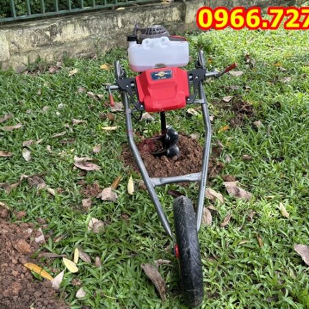 Máy khoan đất khoan lỗ trồng cây có khung xe đẩy Mitsubishi TB43