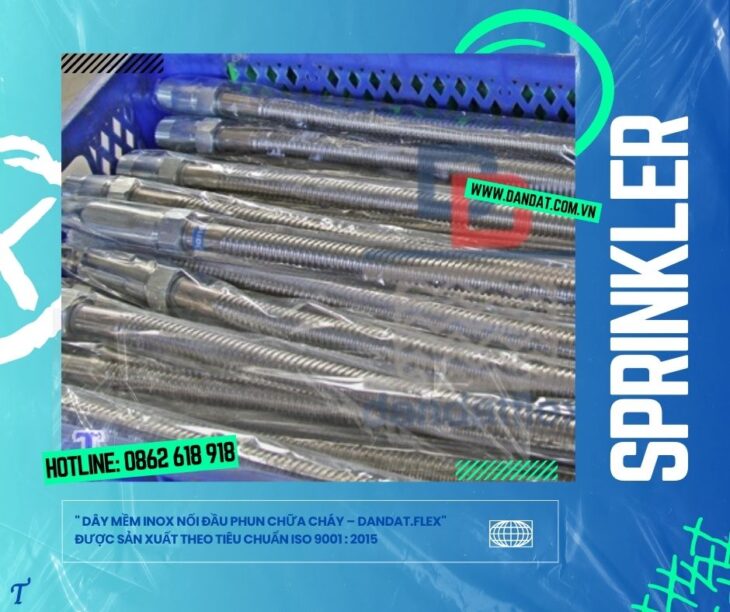 Ống mềm kết nối đầu phun sprinkler, ống mềm sprinkler PCCC, ống mềm cho đầu phun chữa cháy