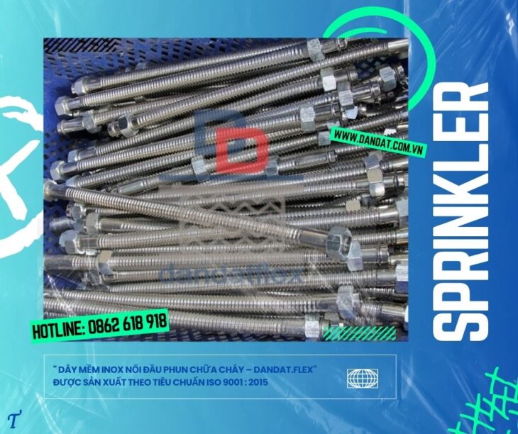 Ống nối đầu phun sprinkler, phụ kiện ống mềm chữa cháy, ống mềm kết nối đầu phun sprinkler PCCC