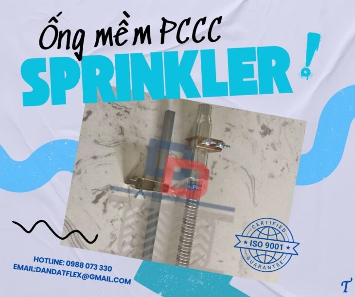 Ống mềm kết nối đầu phun sprinkler, ống mềm sprinkler PCCC, ống mềm cho đầu phun chữa cháy