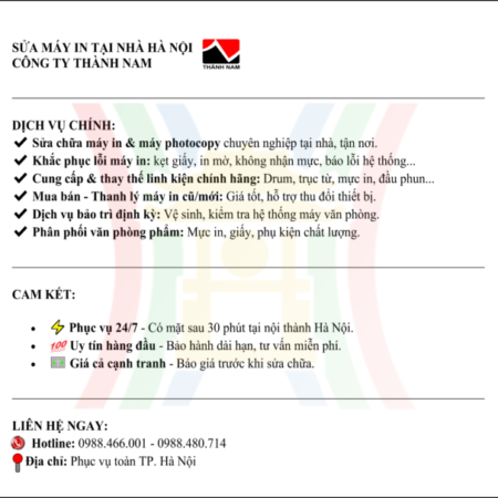 Dịch Vụ Sửa Máy In Tại Nhà Quận Hà Đông – Nhanh Chóng, Uy Tín