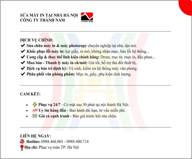 Dịch Vụ Sửa Máy In Tại Nhà Quận Hà Đông – Nhanh Chóng, Uy Tín
