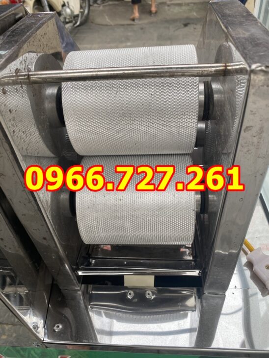 Máy ép mía tủ kính lô inox chạy điện