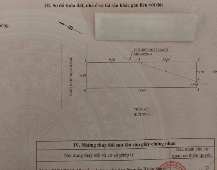 Bán nhà Trực Cát – Lê Chân, 88m ngang 4.5m, 1 tầng, ngõ ~5m, Giá 40 tr/m