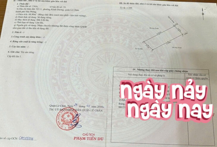 Bán nhà Trại Lẻ – Lê Chân, 49m 2 tầng, độc lập, Giá 2.28 tỉ, gần AEON