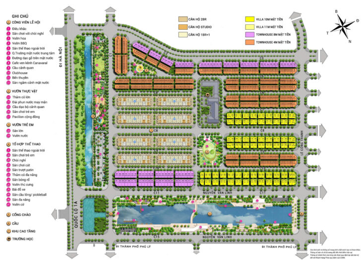 Dự Án Sun Urban City Hà Nam – Sản Phẩm: Biệt Thự, Nhà Phố, Liền Kề, Chung Cư Cao Cấp – Liên hệ em