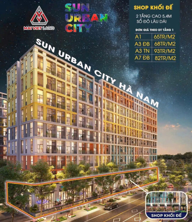 Dự Án Sun Urban City Hà Nam – Sản Phẩm: Biệt Thự, Nhà Phố, Liền Kề, Chung Cư Cao Cấp – Liên hệ em
