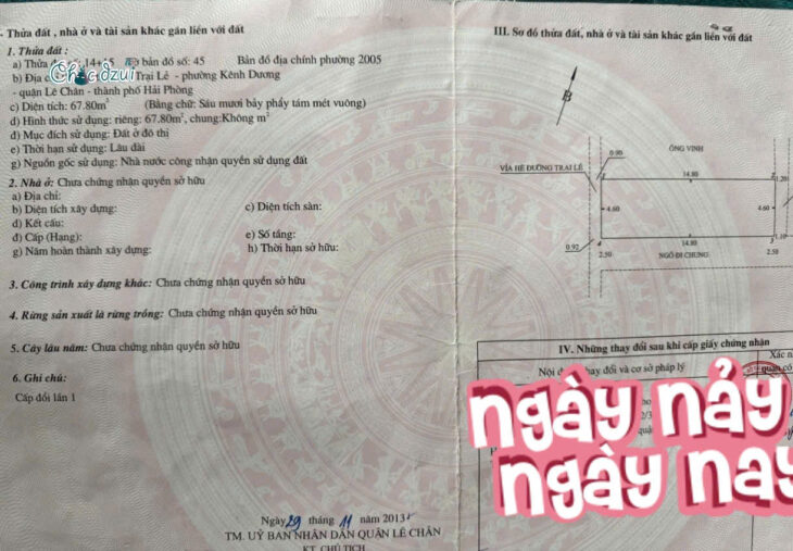 Bán nhà mặt đường Trại Lẻ – 68m 1.5 tầng, lô góc cực đẹp, Giá 6.8 tỉ