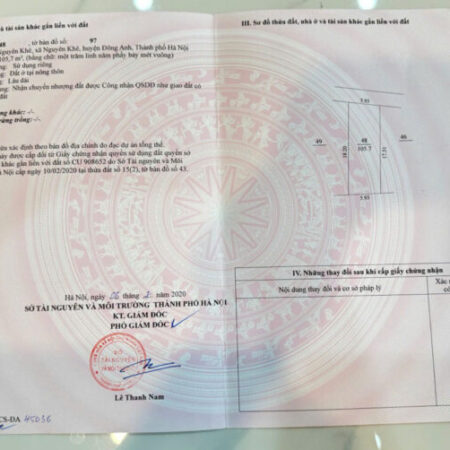 SIÊU PHẨM 105,7M NGUYÊN KHÊ GIÁ CỰC RẺ