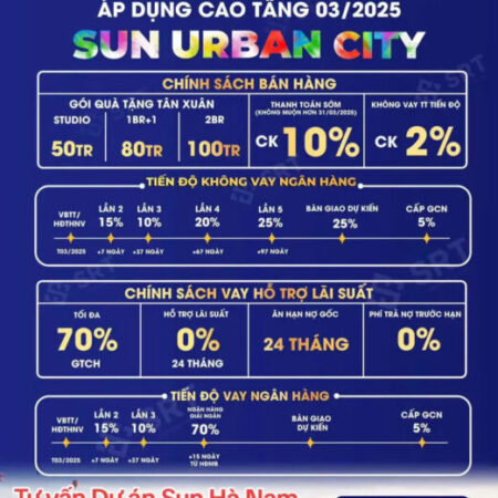 ????????????Chính sách sản phẩm thấp tầng ,cao tầng dự án Sun UrBan City quá hấp dẫn. ???? Chủ đầu tư chính