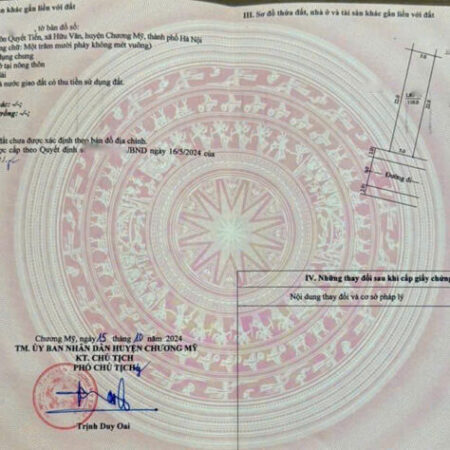 Quanh 20tr/m Đất Đấu Giá xã Hữu Văn- Chương Mỹ giá lanh quanh 20tr/m đầu tư sinh lời