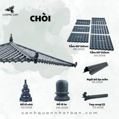Chòi gỗ phong cách kết hợp ngói nhựa âm dương Nhật Bản
