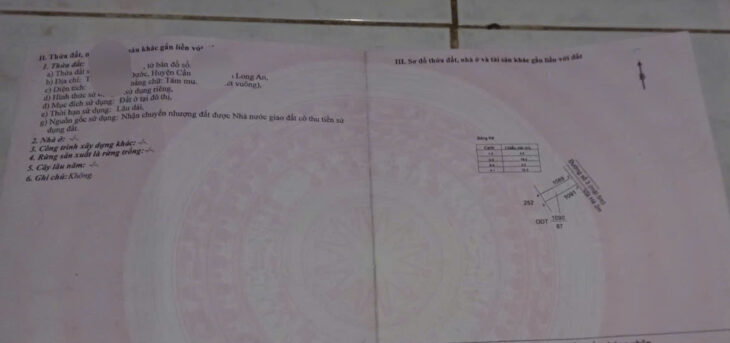 Đất thổ cư 87m2 tại Cần Đước, Long An giá cực tốt