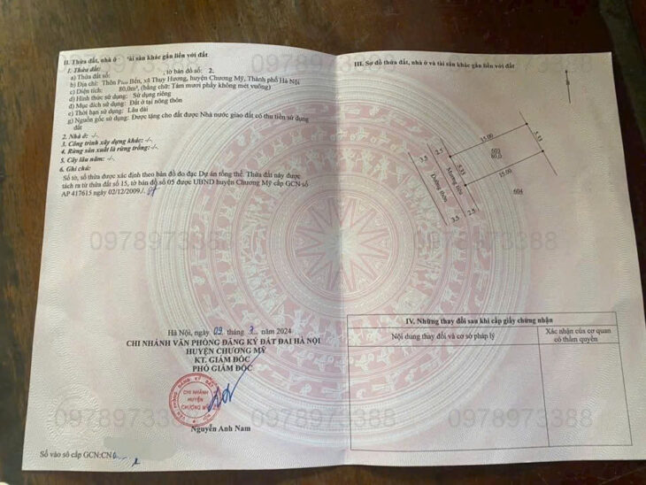 ĐẤT ĐẸP – GIÁ TỐT – Vị Trí Đắc Địa Tại Xã Thuỵ Hương, Huyện Chương Mỹ, Thành phố Hà Nội