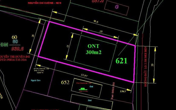 đất ngộp xã phước thạnh diện tích 1100m2 có 300m2 đất thổ , qh hiện hữu