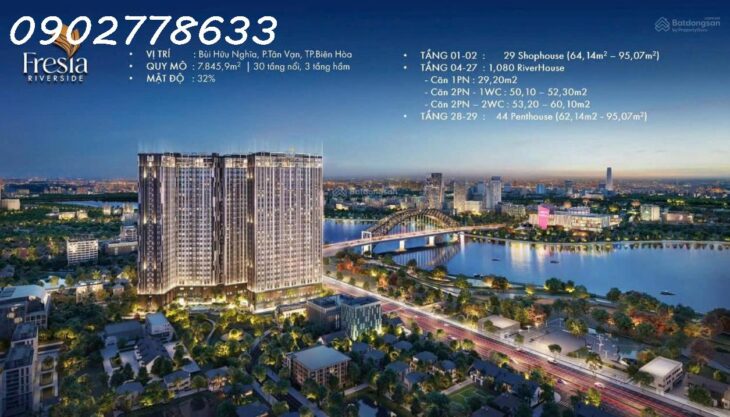 Chủ đầu tư Tân Vạn Holding mở bán đợt 1 căn hộ Biên Hòa.Chỉ 1.5 tỷ/2 phòng ngủ.Chiết khấu cao