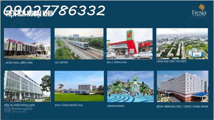 Bán dự án căn hộ chung cư Fresia Riverside Tân Vạn Biên Hòa Đồng Nai, Aeon Mall, Metro Suối Tiên
