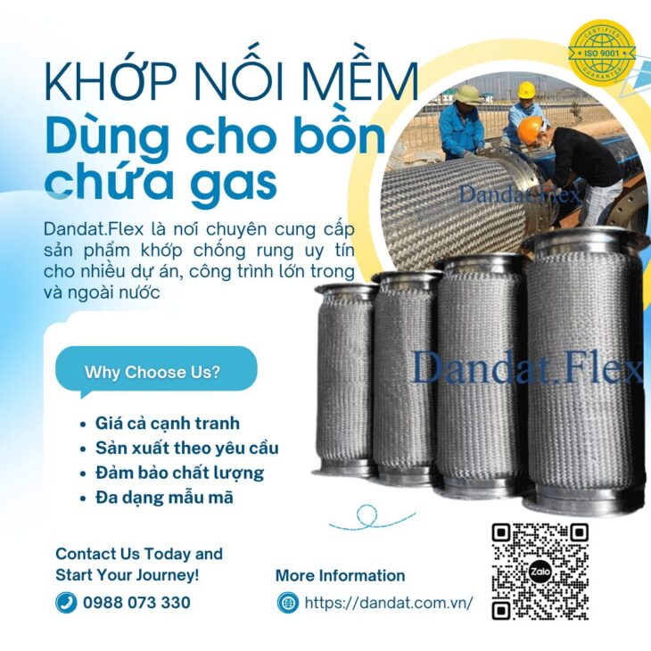 Khớp Nối Mềm Inox Chuyên Dùng Cho Bồn Chứa Gas Công Nghiệp – Khớp Nối Mềm Inox, Khớp chống rung kim
