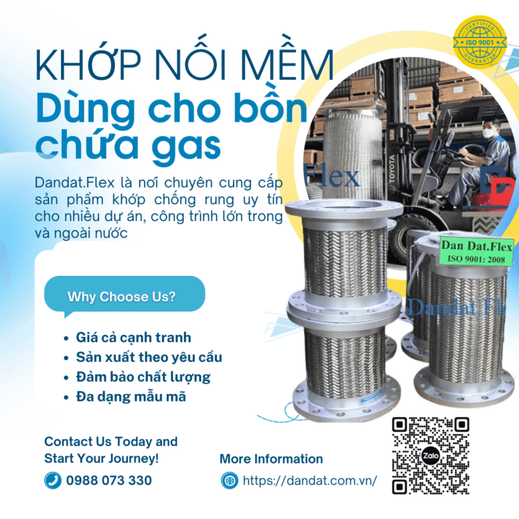 Khớp Nối Mềm Inox Chuyên Dùng Cho Bồn Chứa Gas Công Nghiệp – Khớp Nối Mềm Inox, Khớp chống rung kim