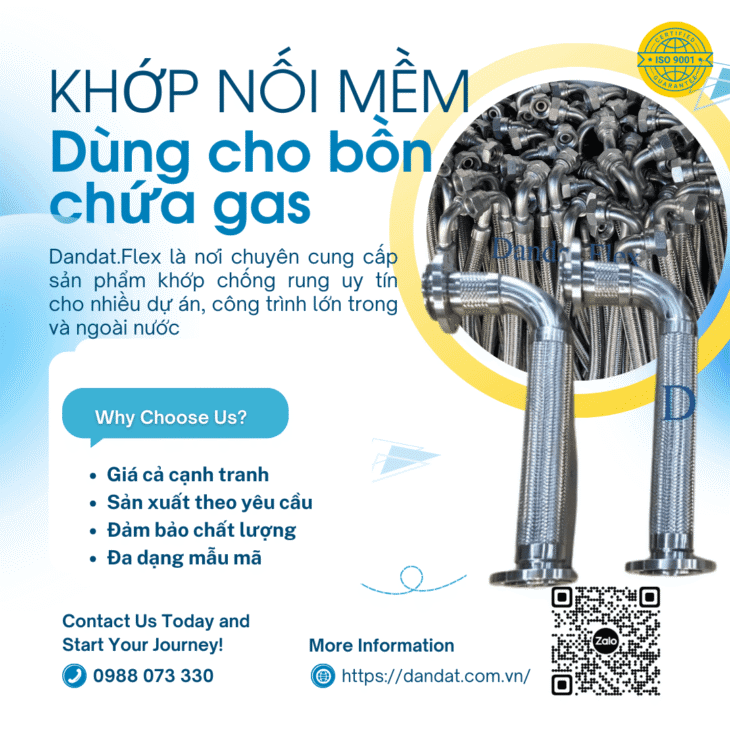Khớp Nối Mềm Inox Chuyên Dùng Cho Bồn Chứa Gas Công Nghiệp – Khớp Nối Mềm Inox, Khớp chống rung kim