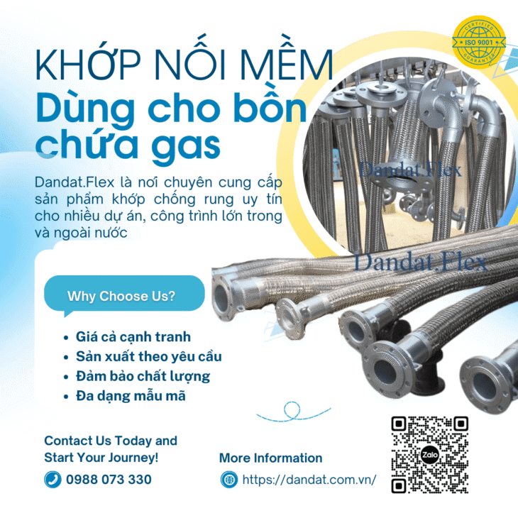 Khớp Nối Mềm Inox Chuyên Dùng Cho Bồn Chứa Gas Công Nghiệp – Khớp Nối Mềm Inox, Khớp chống rung kim