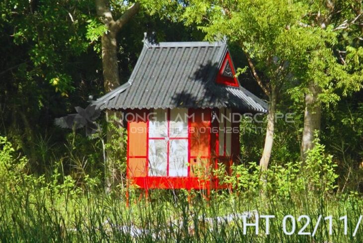 Chòi gỗ phong cách kết hợp ngói nhựa âm dương Nhật Bản