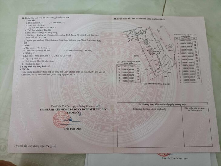 CẦN BÁN GẤP – ĐẤT VÀ 2 CĂN NHÀ TẠI BÌNH TRƯNG TÂY, TP. THỦ ĐỨC TP. HCM – GIÁ TỐT!! – Chị Hương –