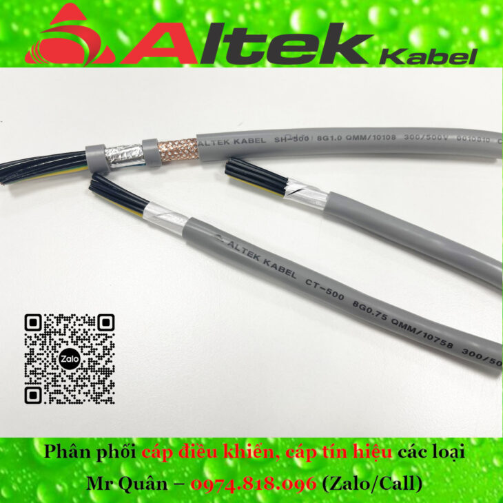 Cáp điều khiển 8 lõi rvv, rvvp của Altek Kabel