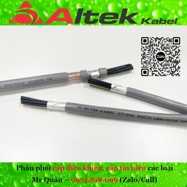 Cáp điều khiển 8 lõi rvv, rvvp của Altek Kabel