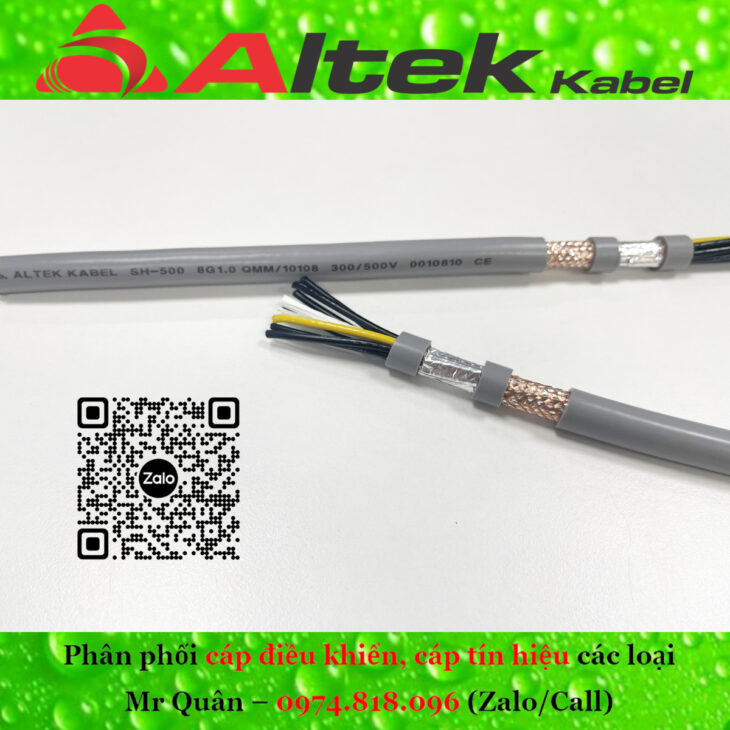 Cáp điều khiển 8 lõi rvv, rvvp của Altek Kabel