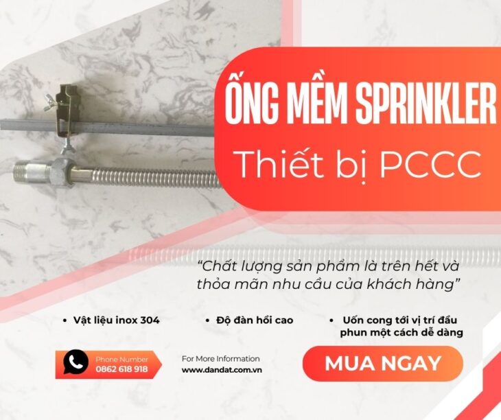 KHỚP NỐI MỀM SPRINKLER | FLEXIBLE SPRINKLER HOSE | KHỚP NỐI MỀM PCCC | ỐNG MỀM SPRINKLER
