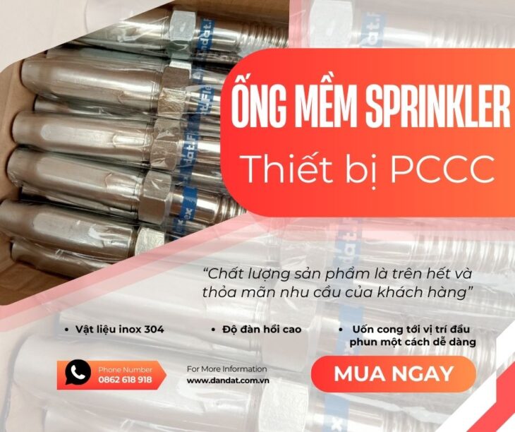 KHỚP NỐI MỀM SPRINKLER | FLEXIBLE SPRINKLER HOSE | KHỚP NỐI MỀM PCCC | ỐNG MỀM SPRINKLER